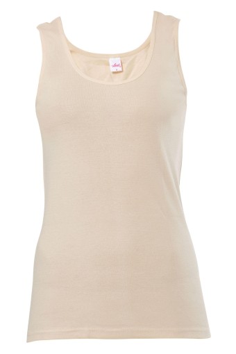 ANIT - Anıt Kadın Kalın Askılı Havuz Yaka Ribana Atlet - Ten - 1 (XXS)