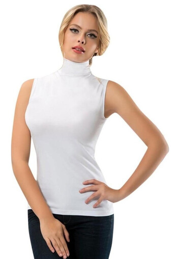 ANIT - Anıt Kadın Pamuk Balıkçı Yaka Sıfır Kol Atlet