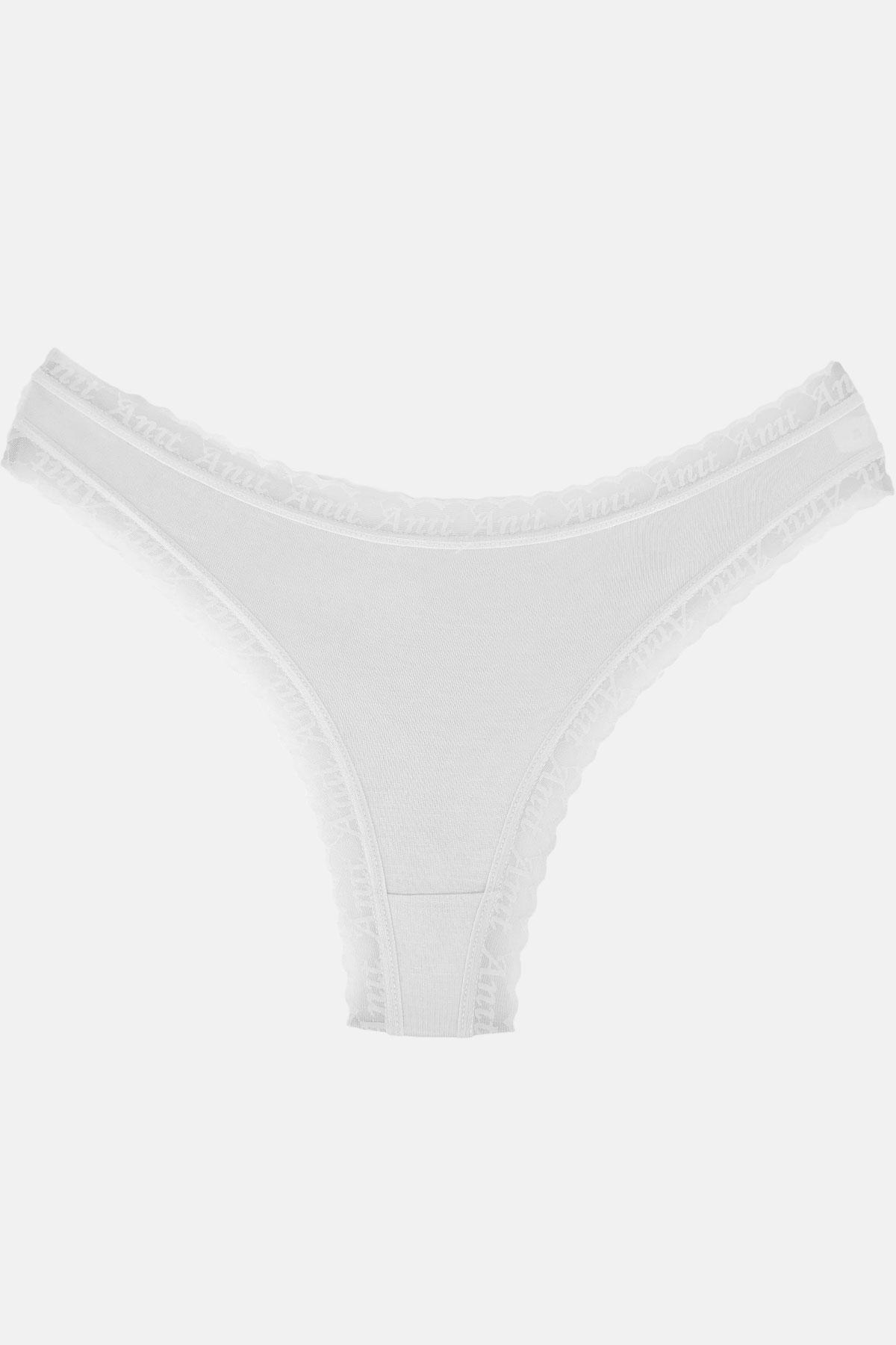 Anıt Kadın Tanga Külot Dantelli Kenar Bambu Kumaş - Thumbnail