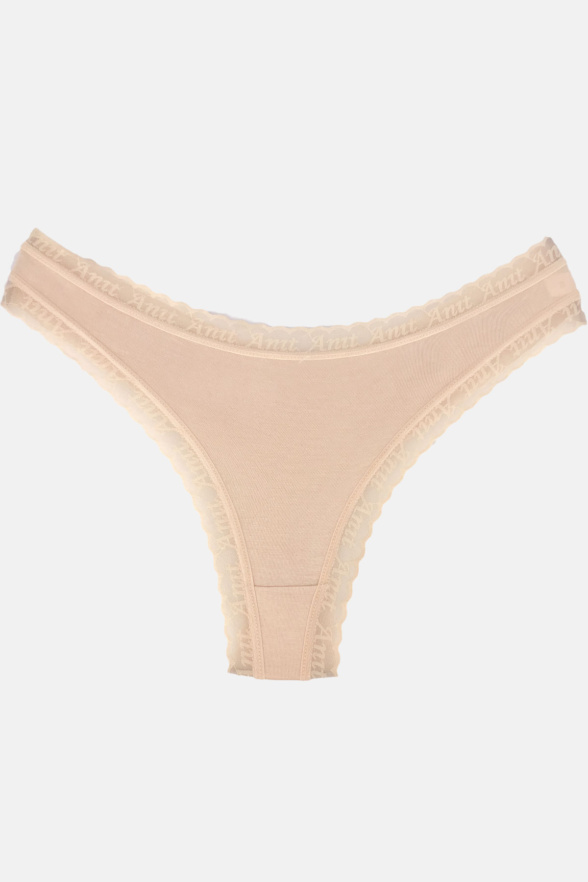 Anıt Kadın Tanga Külot Dantelli Kenar Bambu Kumaş - Thumbnail