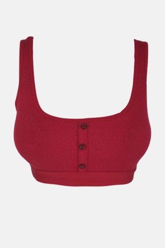 ANIT - Anıt Kadın Tek Büstiyer Pedli Kalın Askılı Kaşkorse Düğmeli Bambu