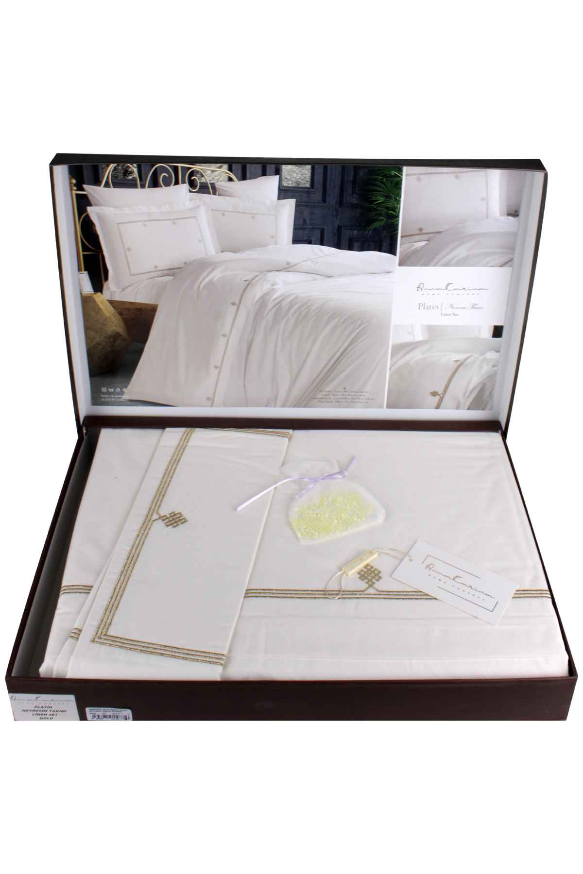 Anna Karina Platin Nevresim Takımı 6 Parça - Thumbnail