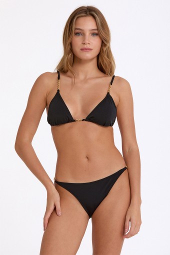 ARGENTO - Argento Kadın Bikini Takımı İpli Üçgen - Siyah