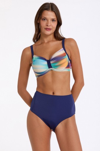 ARGENTO - Argento Kadın Bikini Takımı Yüksel Bel - Laci Batik Desen