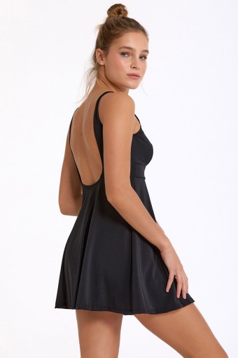 ARGENTO - Argento Kadın Elbise Mayo Askılı - Siyah (1)