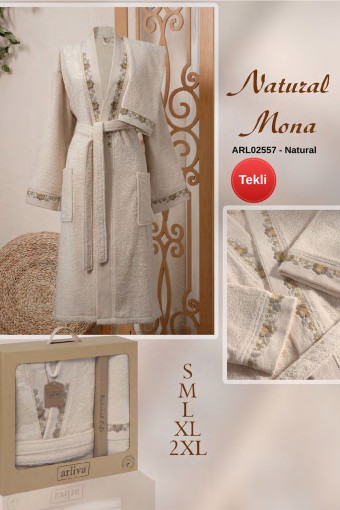 ARLİVA - Arliva Bornoz Set Kimono Mona
