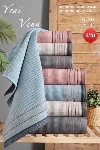 ARLİVA - Arliva El-Yüz Havlusu Bukle Jakarlı Pike 50x90 Vena