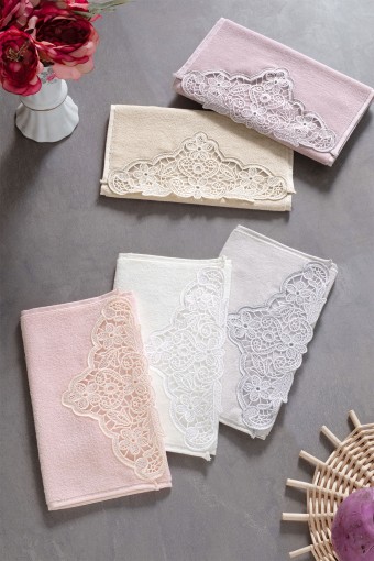 ARLİVA - Arliva Mutfak Havlusu Kadife Dantelli 30x50 Güpür