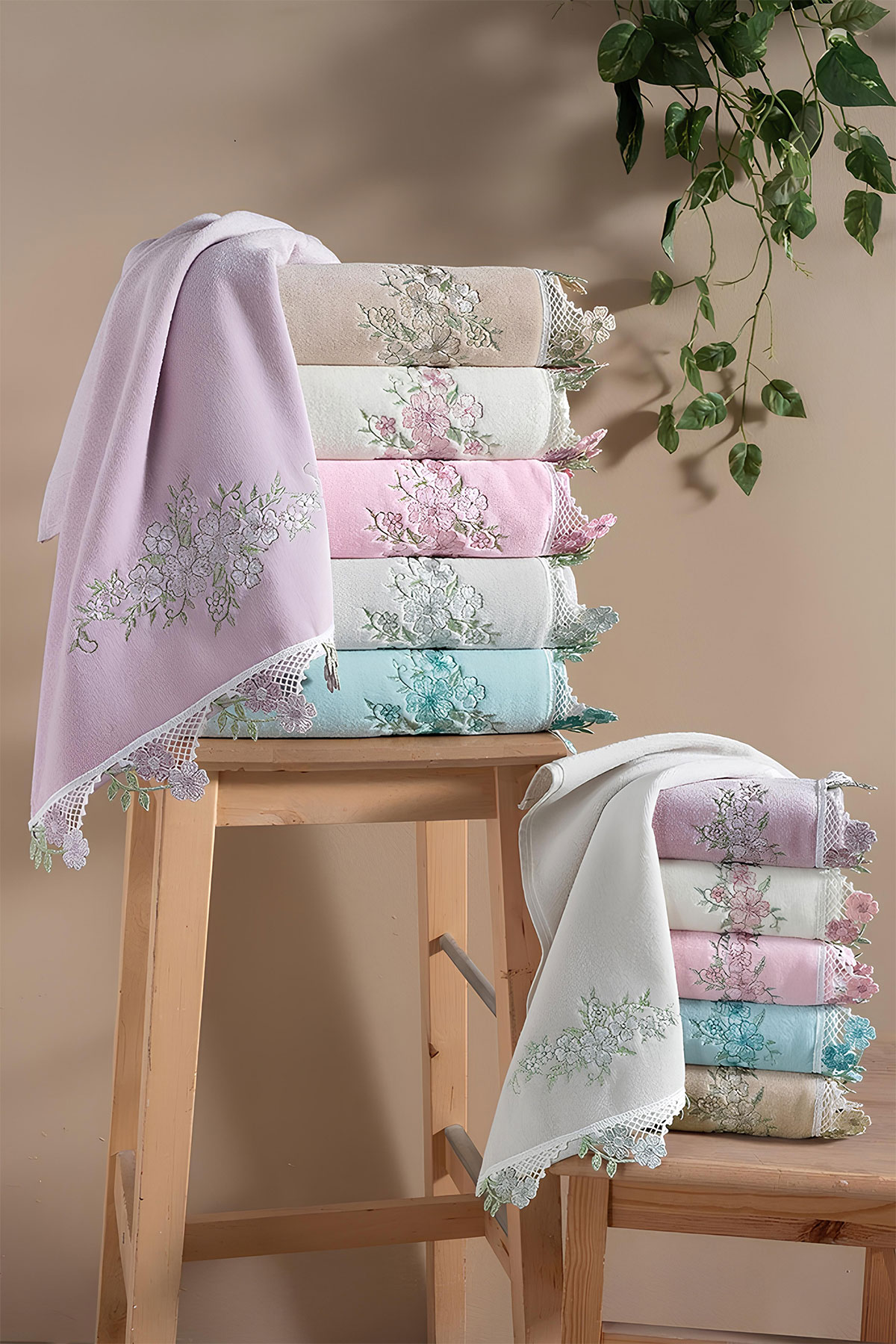 Arliva Mutfak Havlusu Kadife Nakışlı 30x50 Pandora - Thumbnail