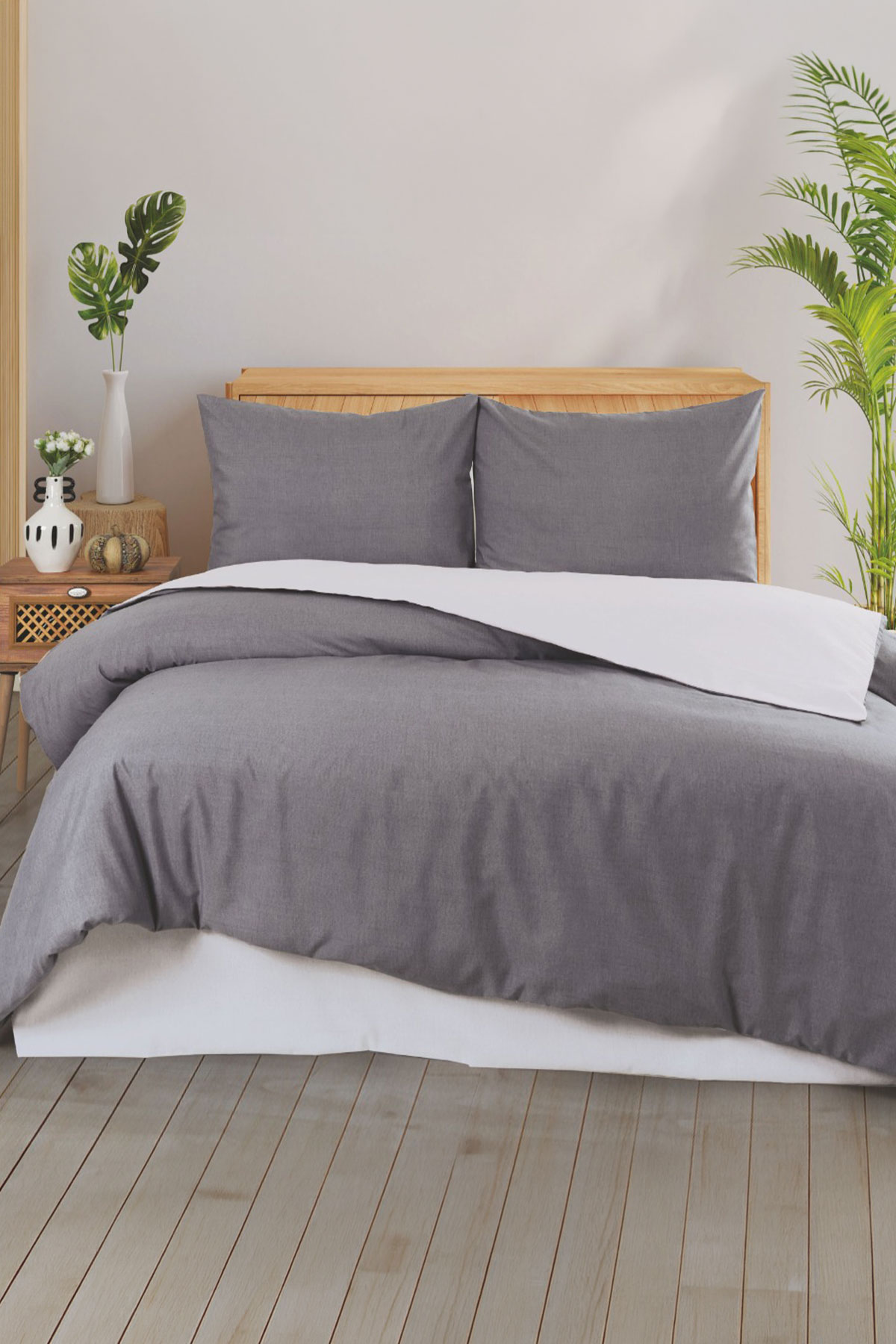 Arliva Nevresim Takımı Ranforce Tek Kişilik Düz - Thumbnail