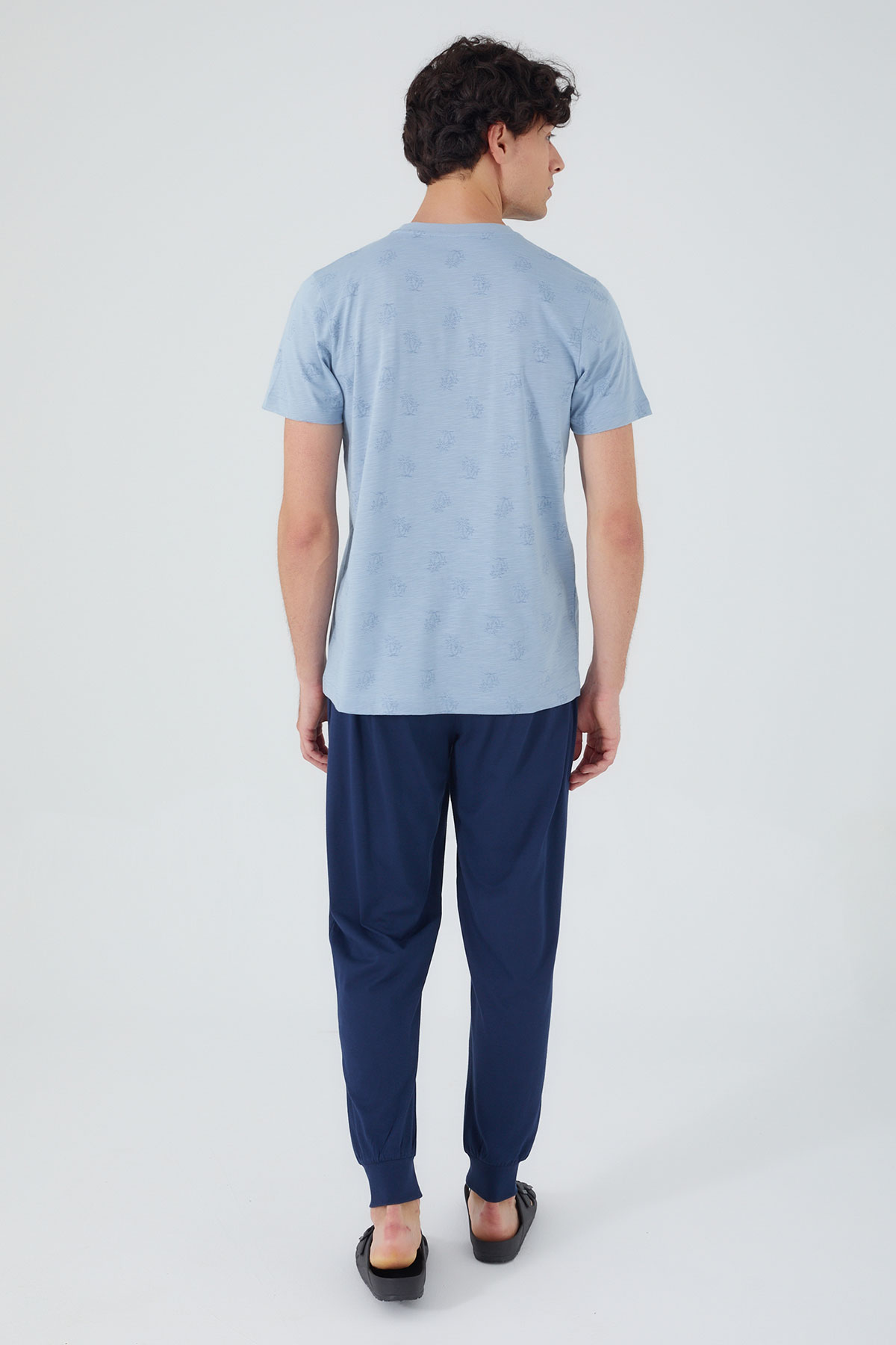 Arnetta Erkek Kısa Kollu Pijama Takımı Süprem Aile Kombin - V2 - Thumbnail