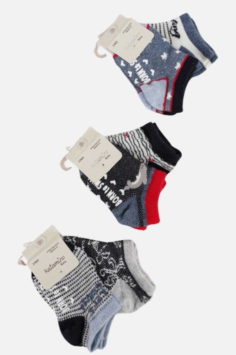 ARTI - Artı Erkek Bebek Patik Çorap Pamuklu Kavri Abs