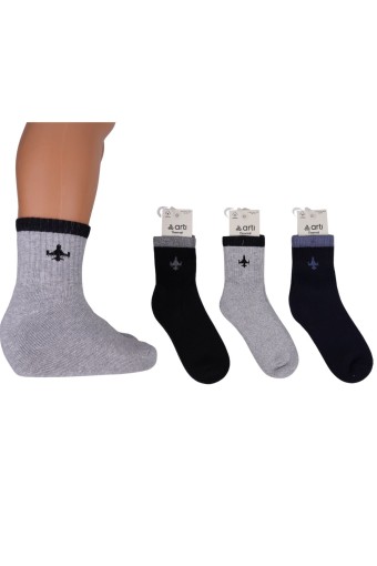 ARTI - Artı Erkek Çocuk Havlu Soket Çorap Samolet