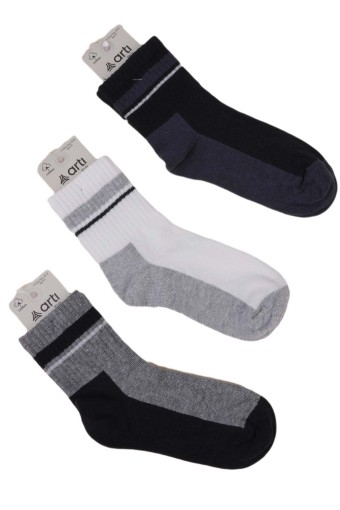 ARTI - Artı Erkek Çocuk Soket Çorap Kamer Pamuklu - Asorti - 11-12 Yaş
