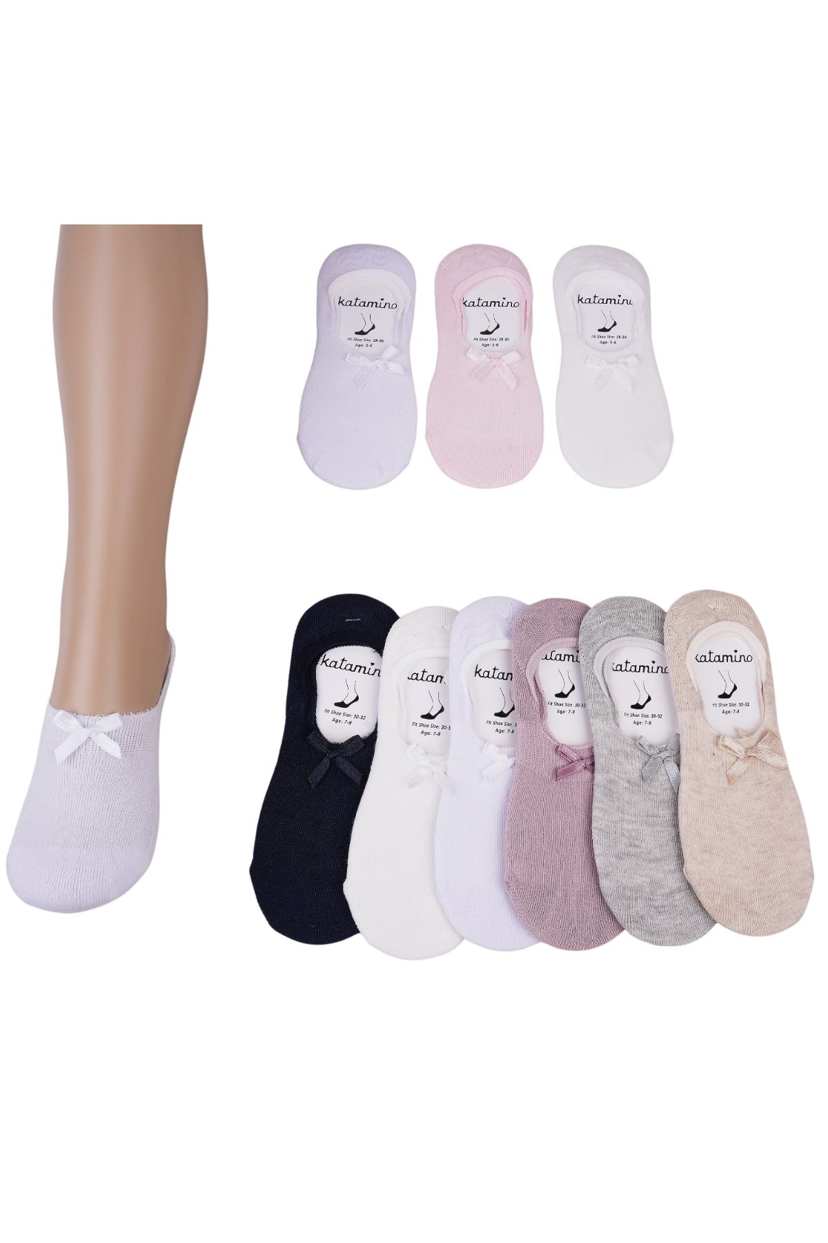 Katamino Kız Çocuk Babet Çorap Harbor Aksesuarlı - Thumbnail