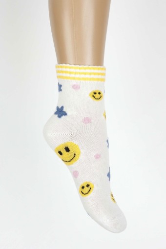 ARTI - Artı Kız Çocuk Smiley Soket Çorap
