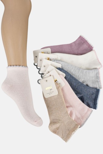 ARTI - Artı Kız Çocuk Yarım Konç Çorap Pamuklu - Asorti - 13-14 Yaş