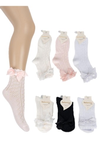 ARTI - Artı Kız Çocuk Soket Çorap Pamuklu Fileli Kurdela Figürlü (1)