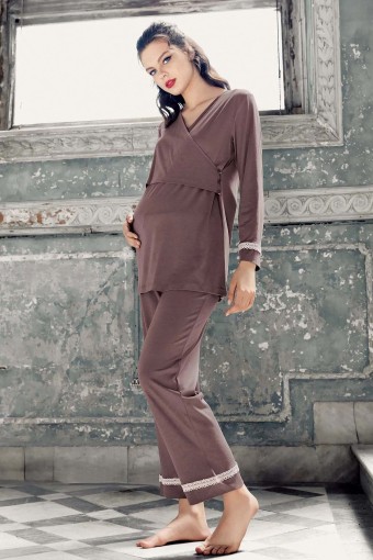 ARTİS - Artış Kadın Uzun Kollu Modal Lohusa Pijama Takımı