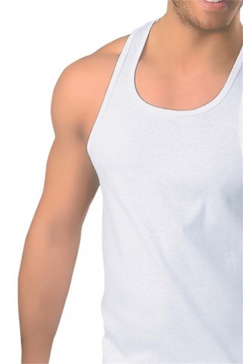 AYDOĞAN - Aydoğan Erkek Kalın Askılı Pamuk Atlet - Beyaz - XL (1)