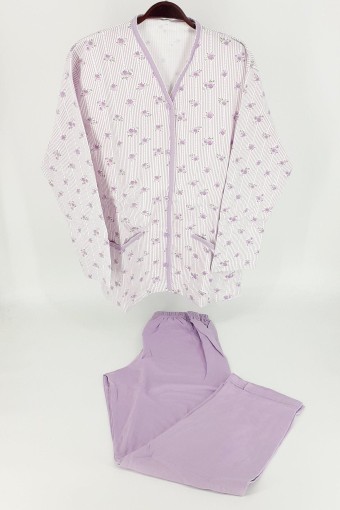 AYDOĞAN - Aydoğan Kadın Pijama Takımı Şardonlu Boydan Düğmeli