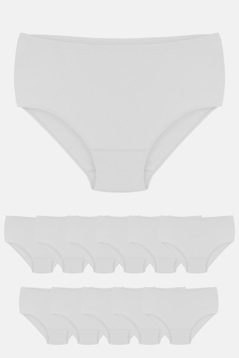 AYDOĞAN - Aydoğan Kadın Ribana Bato Külot - Beyaz - 8