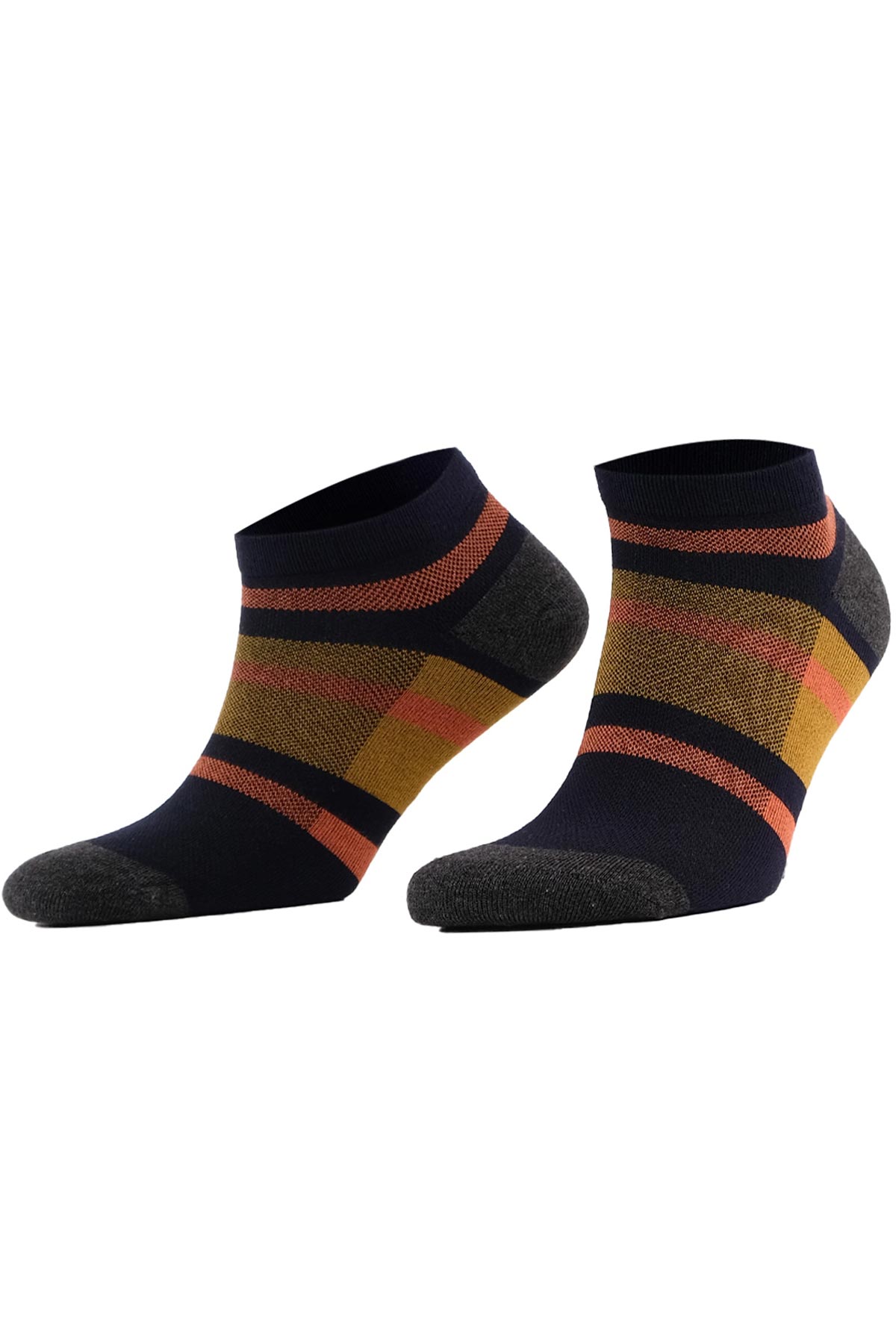 Aytuğ Erkek Çizgili Desenli Patik Çorap Modal Tencel - Thumbnail