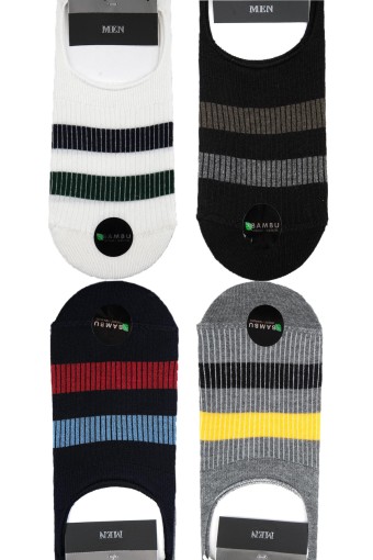 AYTUĞ - Aytuğ Erkek Desenli Dikişsiz Babet Çorap Bambu