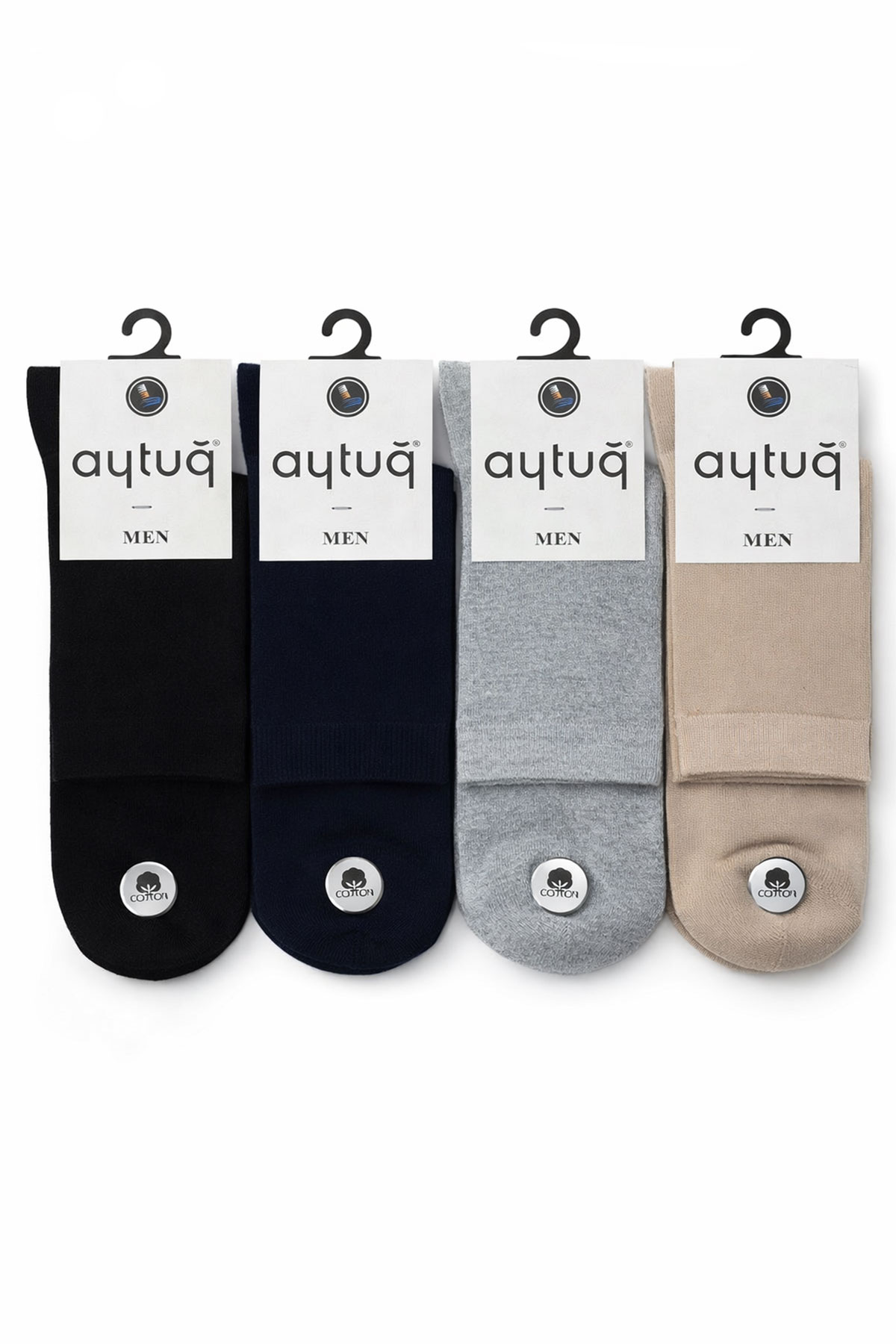 Aytuğ Erkek Yarım Konç Çorap Pamuklu Düz - Thumbnail