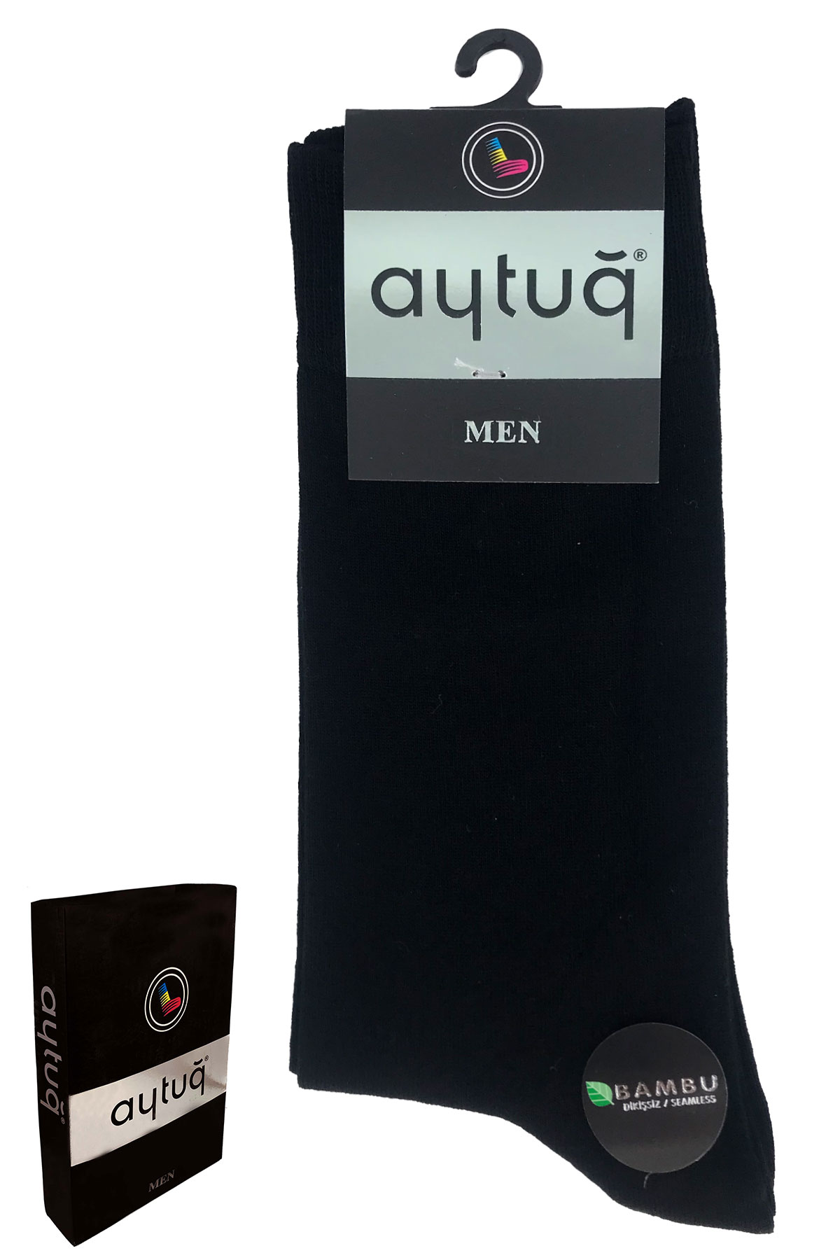 Aytuğ Erkek Garson Soket Çorap Dikişsiz Düz Bambu - Thumbnail