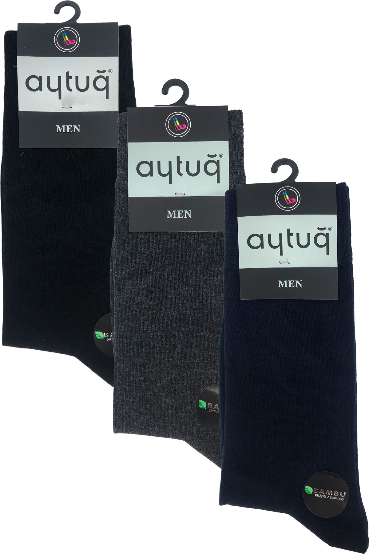 Aytuğ Erkek Garson Soket Çorap Dikişsiz Düz Bambu - Thumbnail