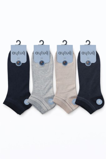 AYTUĞ - Aytuğ Erkek Patik Çorap Bambu Desen 4