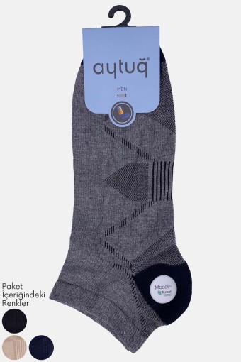AYTUĞ - Aytuğ Erkek Patik Çorap Modal Desenli (1)