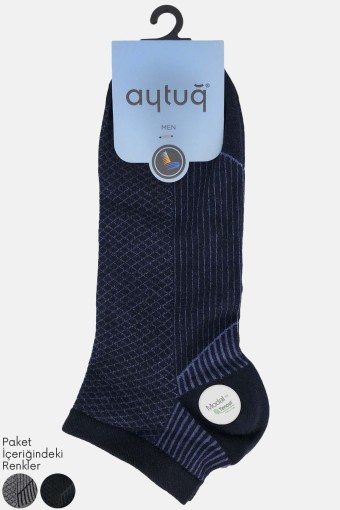 AYTUĞ - Aytuğ Erkek Patik Çorap Modal Desenli