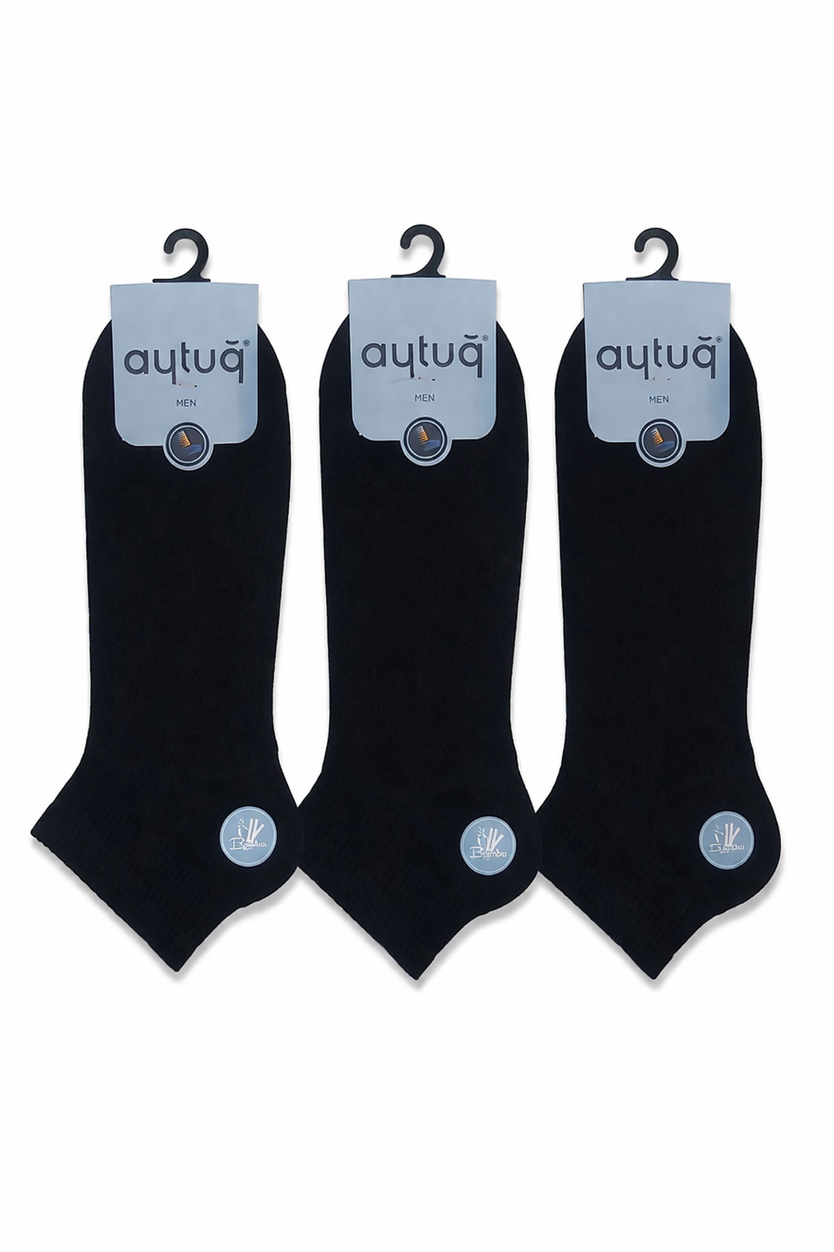 Aytuğ Erkek Patik Çorap Bambu Lastikli Desenli - Thumbnail