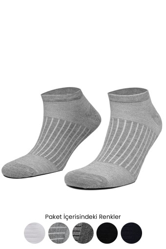 AYTUĞ - Aytuğ Erkek Patik Çorap Şerit Desenli Bambu (1)