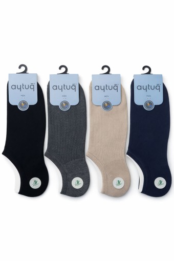 AYTUĞ - Aytuğ Erkek Sneaker Çorap Bambu Ripli