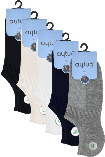 AYTUĞ - Aytuğ Erkek Sneaker Çorap Desenli Bambu