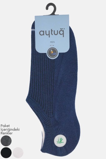 AYTUĞ - Aytuğ Erkek Sneaker Çorap Kabartma Desenli Bambu (1)