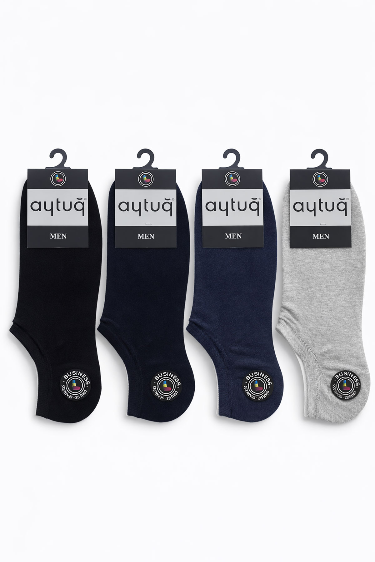 Aytuğ Erkek Sneaker Çorap Pamuklu Düz - Thumbnail