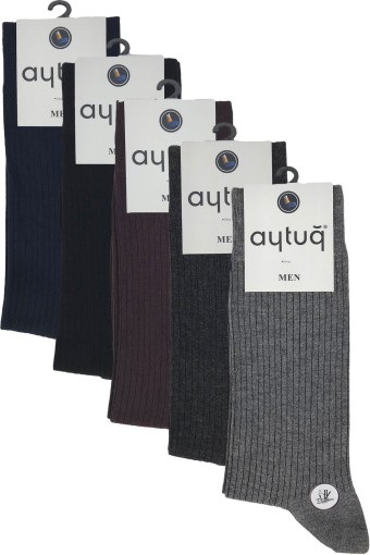 AYTUĞ - Aytuğ Erkek Soket Çorap Dikişsiz Bambu Riply (1)