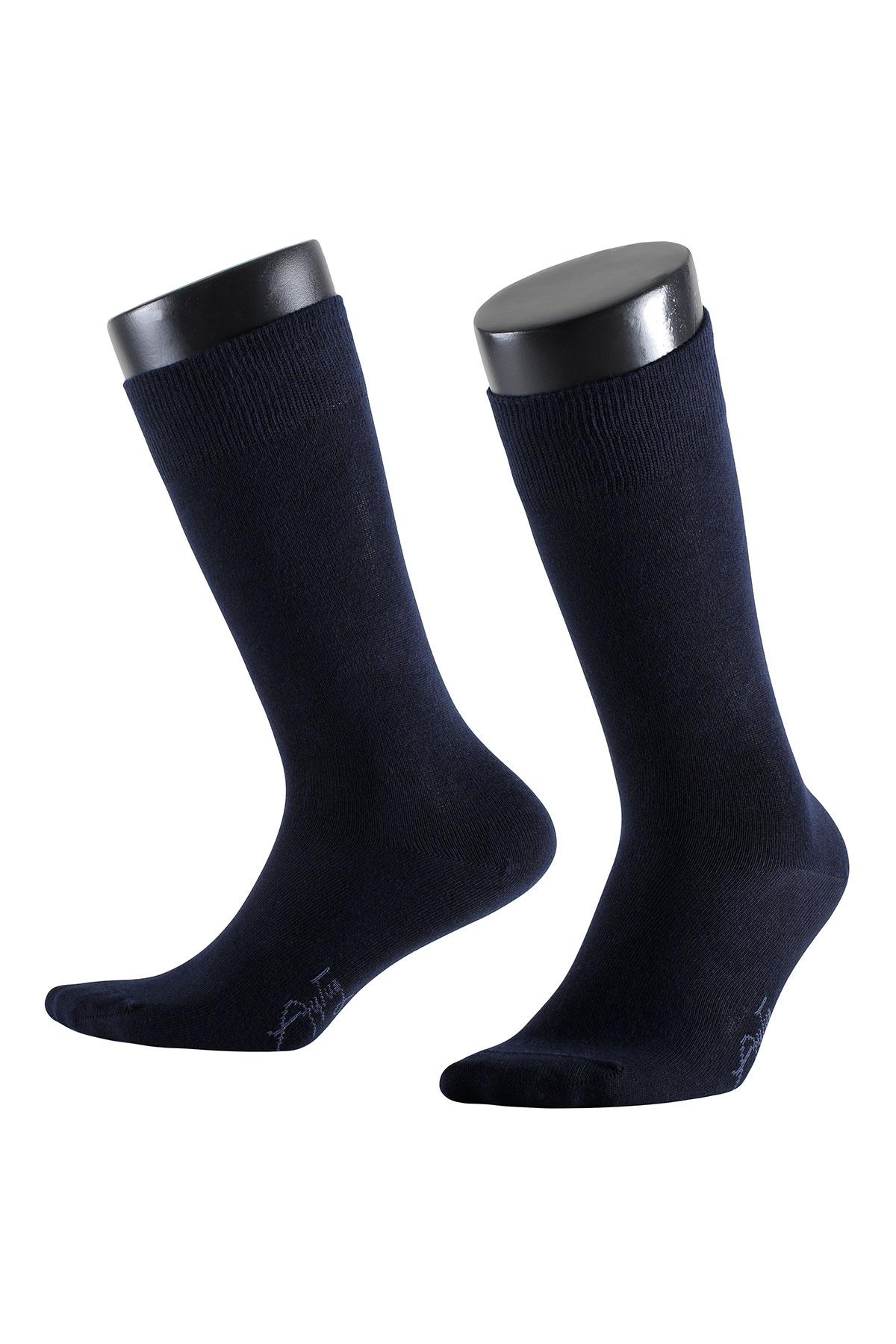 Aytuğ Erkek Soket Çorap Likralı Dikişsiz Düz Pamuklu - Thumbnail