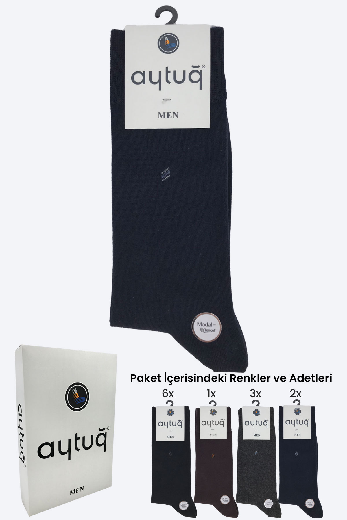 Aytuğ Erkek Soket Çorap Likralı Dikişsiz Modal Desen 5 - Thumbnail