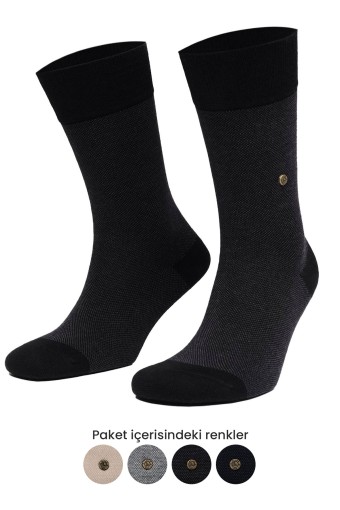 AYTUĞ - Aytuğ Erkek Soket Çorap Pamuk Rivetli Desen (1)