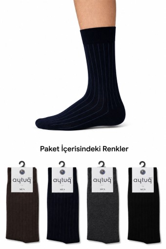 AYTUĞ - Aytuğ Erkek Soket Çorap Pamuklu Business Desen 1