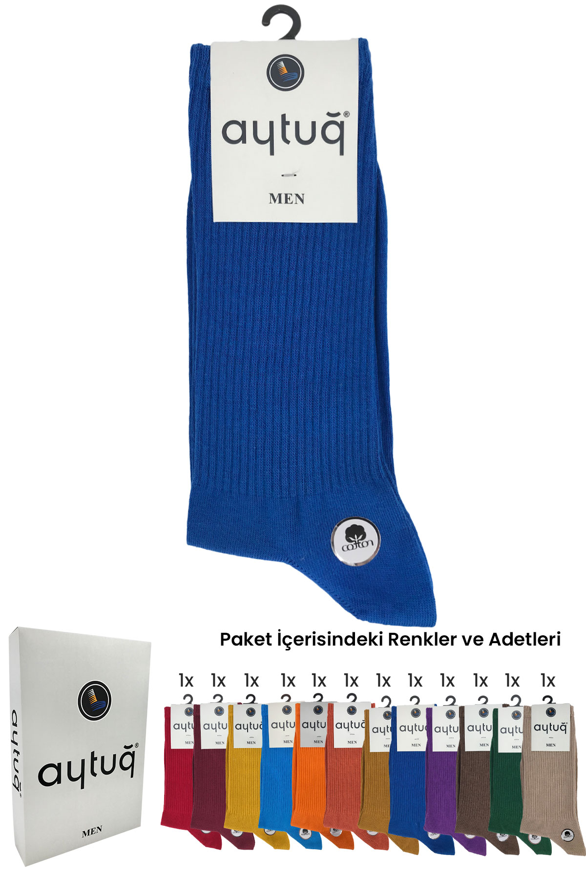 Aytuğ Erkek Soket Çorap Pamuklu Business Desen 4 - Thumbnail