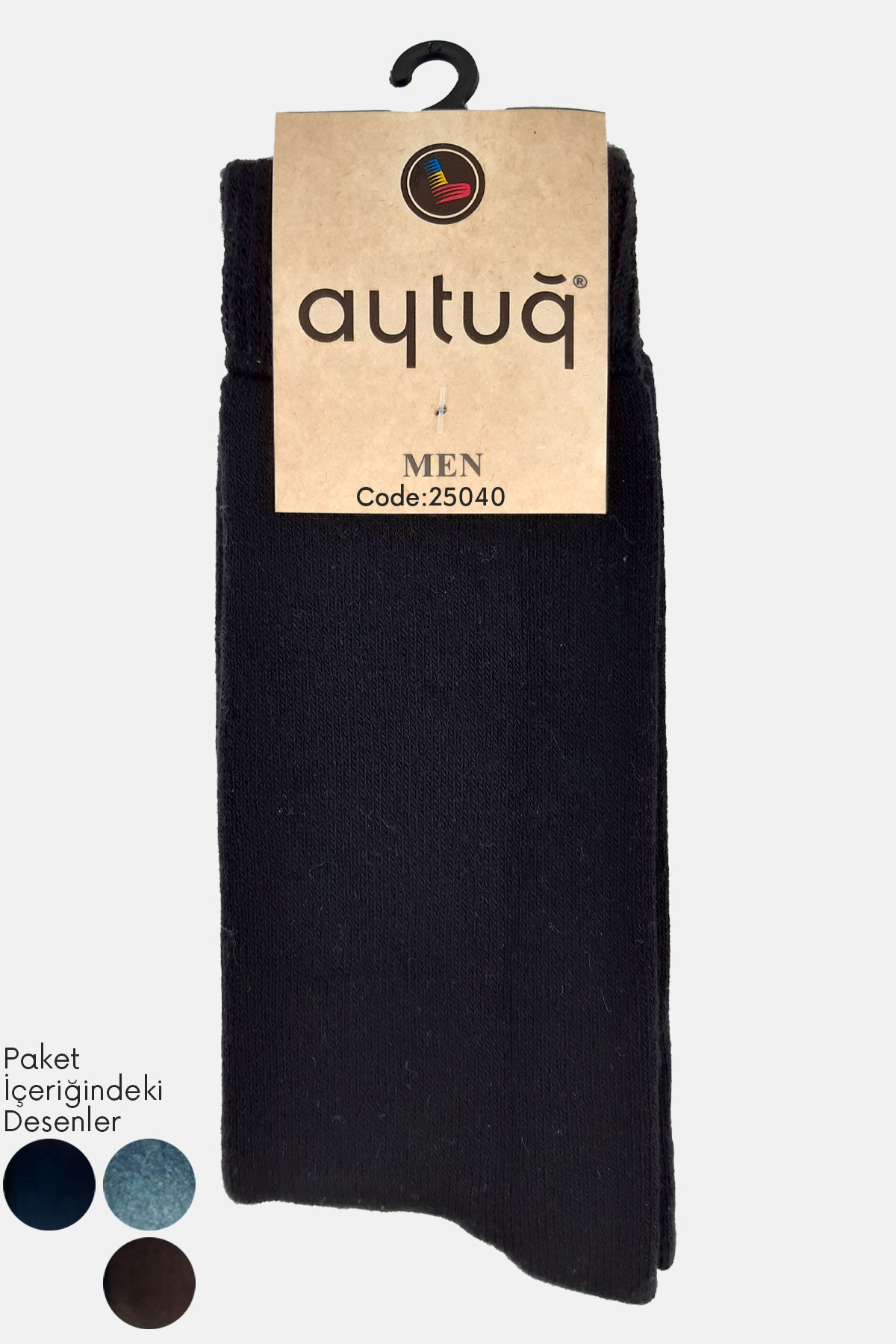 Aytuğ Erkek Soket Havlu Çorap Likralı Dikişsiz Pamuklu - Thumbnail