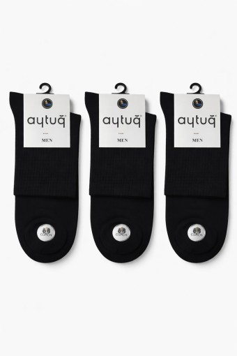 AYTUĞ - Aytuğ Erkek Yarım Konç Çorap Pamuklu Business Düz (1)