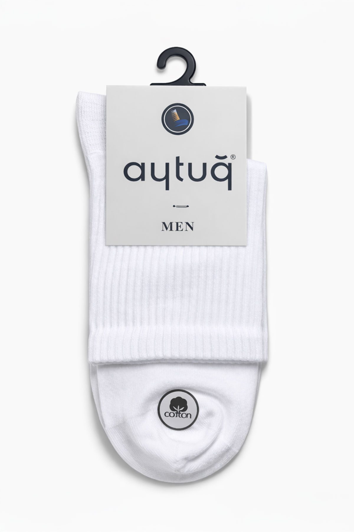 Aytuğ Erkek Yarım Konç Çorap Pamuklu Bussiness Düz - Thumbnail