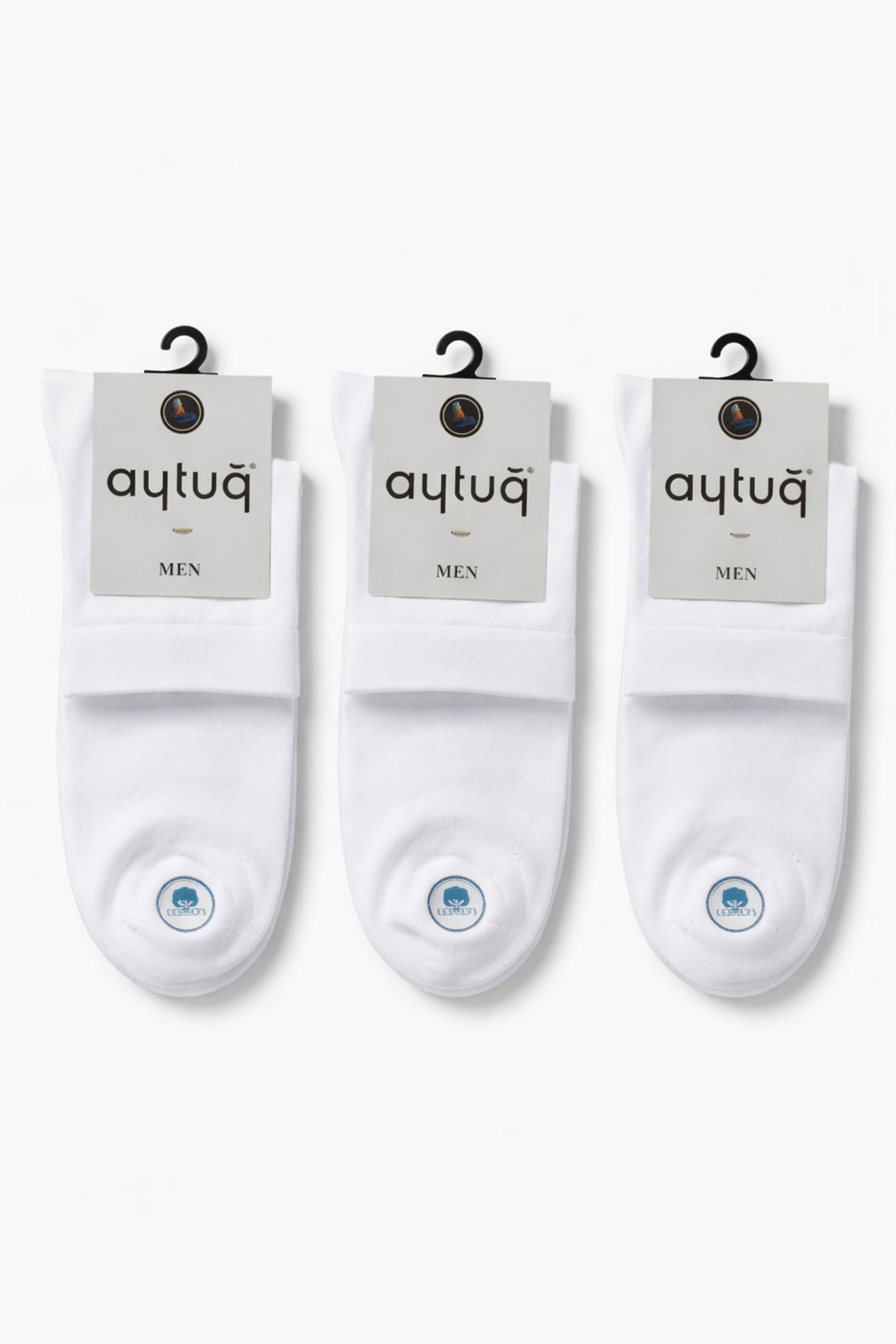 Aytuğ Erkek Yarım Konç Çorap Pamuklu Düz - Thumbnail